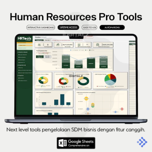 Template Human Resources HR Pro Dashboard - Manajemen SDM Karyawan dan Tim Mudah dengan Tools Super Canggih dan Terlengkap Pengelolaan Sumber Daya Manusia Perusahaan Google Sheet Spreadsheet Excel untuk HRD Bisnis dan Usaha UMKM