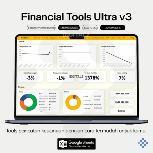 Financial Tools Ultra - Template Aplikasi Google Sheet Spreadsheet Pembukuan & Laporan Keuangan untuk Bisnis dan Usaha Akuntansi Pribadi ataupun UMKM Excel Modern