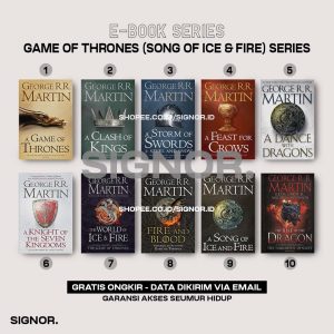 10IN1 (A SONG OF ICE & FIRE) SERIES - GEORGE R.R. MARTIN + FILM GAME OF THRONES COMPLETE SEASONS (1-8)