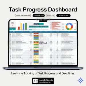 Task and Project Tracker Dashboard Template Excel - Pelacakan Tugas atau Proyek yang Mudah & Efektif