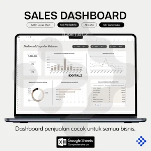 Sales Dashboard / Google Sheet Template / Dashboard Penjualan / Laporan Penjualan / Analisa Penjualan / Sales Trackers / Sales Report